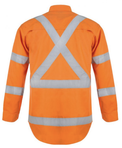 Picture of WorkCraft FULL COLOUR L/S MENS SHIRT ORANGE