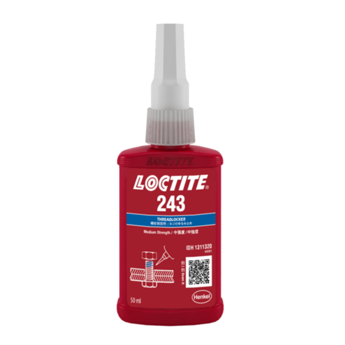 Picture of LOCTITE 243 THREADLOCKER MEDIUM STRENGTH (BLUE) 50ML