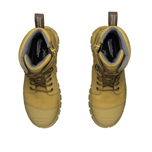 Picture of Blundstone Wheat Lace Up Side Zip Safety Boot