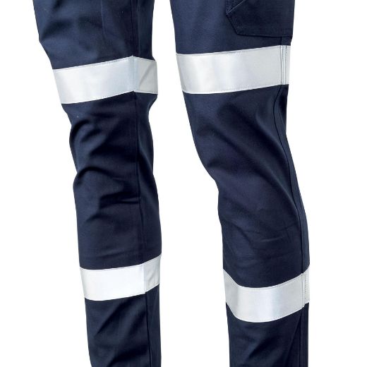 Picture of TRu Workwear Womens Midweight Cotton Stretch Cargo Trousers With Biomotion Reflective Tape