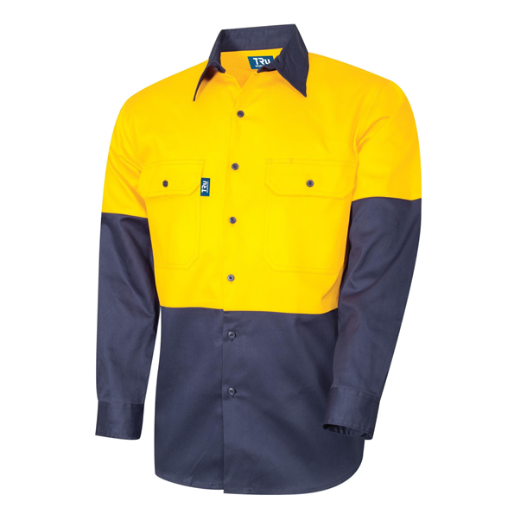 Picture of Tru Workwear Lightweight Vented L/S Hi-Vis Drill Shirt