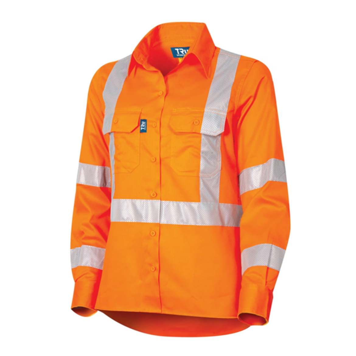 Picture of TRu Workwear NSW Rail Lightweight Vented L/S Hi-Vis Drill Shirt with Reflective Tape