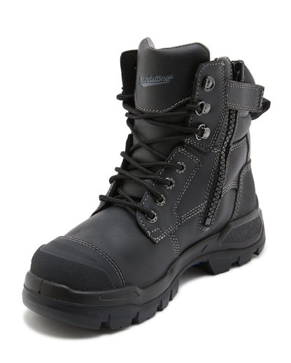 Picture of RotoFlex Black water-resistant Platinum leather 150mm zip sided safety boot