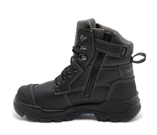 Picture of RotoFlex Black water-resistant Platinum leather 150mm zip sided safety boot