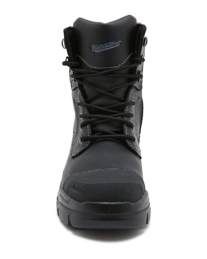 Picture of RotoFlex Black water-resistant Platinum leather 150mm zip sided safety boot
