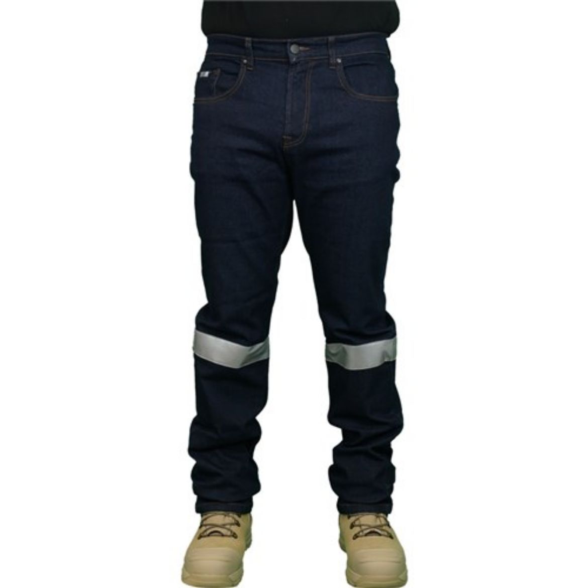 Picture of NT - Dark Denim Straight Leg Stretch Taped Jeans | Classic Fit