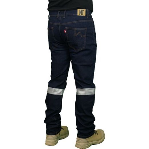 Picture of NT - Dark Denim Straight Leg Stretch Taped Jeans | Classic Fit