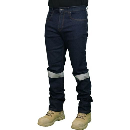 Picture of NT - Dark Denim Straight Leg Stretch Taped Jeans | Classic Fit