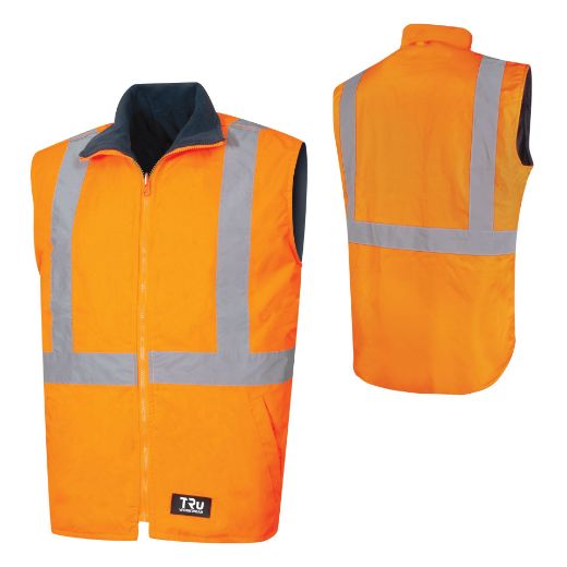 Picture of Tru Workwear Wet Weather Reversible Vest with Reflective Tape