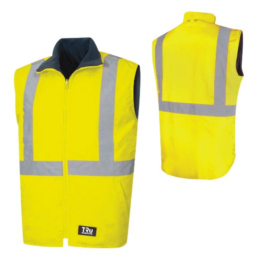 Picture of Tru Workwear Wet Weather Reversible Vest with Reflective Tape
