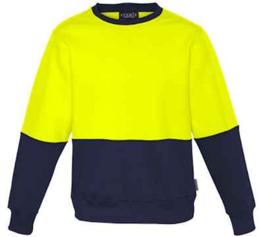 Picture of Syzmik Unisex Hi Vis Crew Sweatshirt