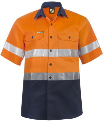 Picture of WorkCraft HIVIS COTTON SHIRT TAPE- SS