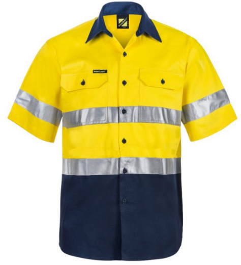 Picture of WorkCraft HIVIS COTTON SHIRT TAPE- SS
