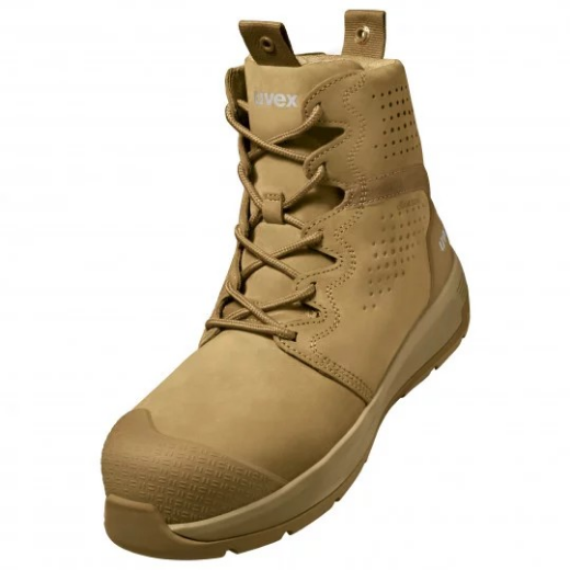 Picture of uvex 3 x-flow p zip penetration resistant tan work boots (wheat) - Extra Width