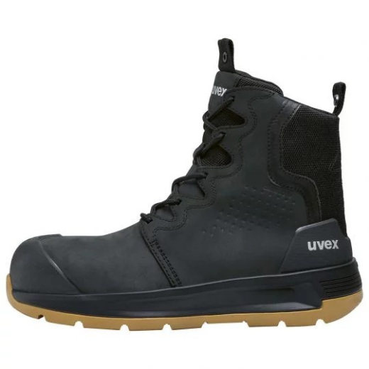Picture of uvex 3 x-flow zip side work boot (black & tan) - Extra Width