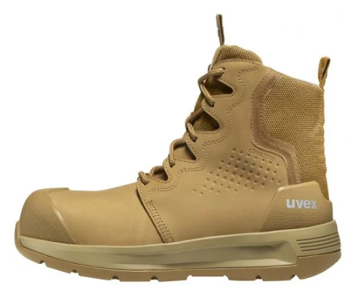 Picture of uvex 3 x-flow zip side work boot tan (wheat) Extra Width
