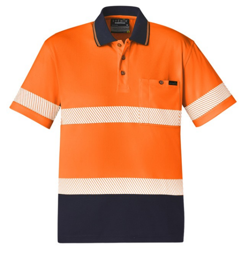 Picture of Unisex Hi Vis Segmented S/S Polo - Hoop Taped