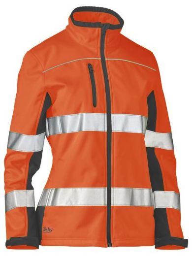 Picture of Women'S Taped Two Tone Hi Vis Soft Shell Jacket