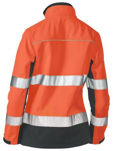 Picture of Women'S Taped Two Tone Hi Vis Soft Shell Jacket