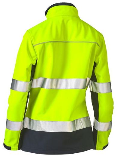 Picture of Women'S Taped Two Tone Hi Vis Soft Shell Jacket