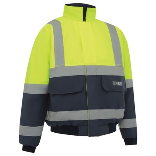 Picture of HI-VIS 2 TONE WET WEATHER BOMBER TAPED JACKET
