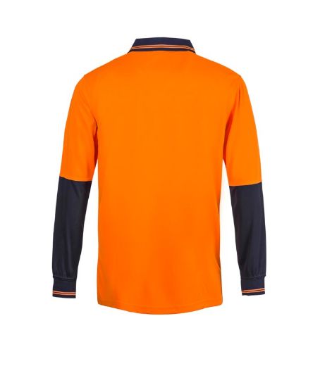 Picture of Workcraft HIVIS COTTON BACK POLO- LS