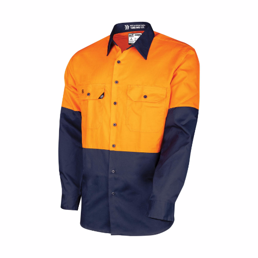 Picture of TRu Workwear Lightweight Vented Hi-Vis Drill Shirt