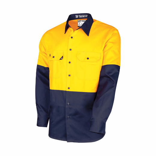 Picture of TRu Workwear Lightweight Vented Hi-Vis Drill Shirt