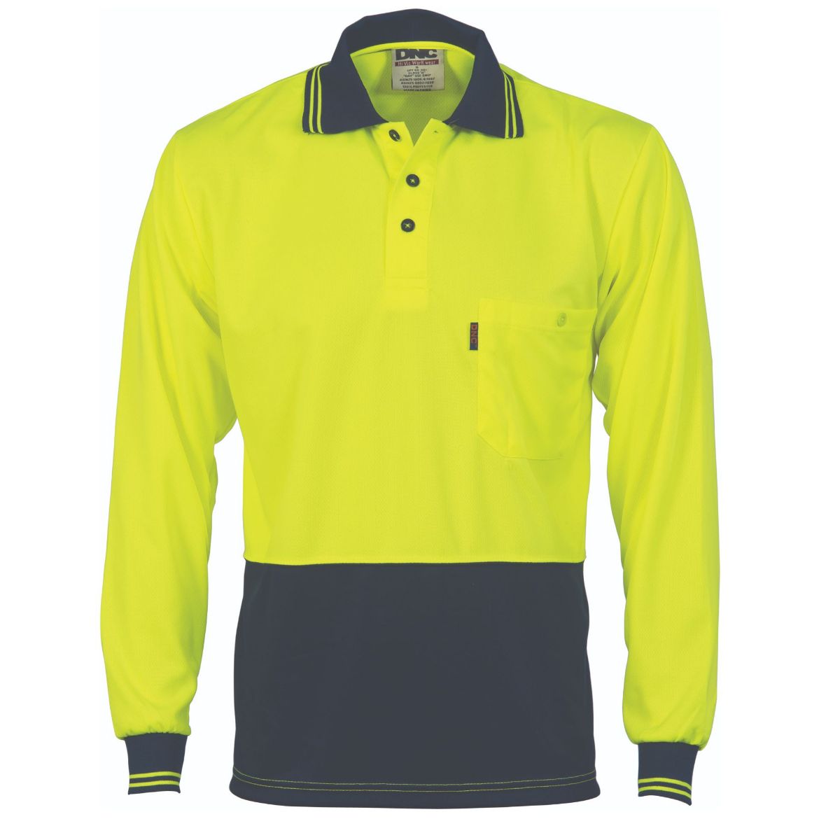 Picture of HiVis Two Tone Cool Breathe Polo Shirt, Long Sleeve