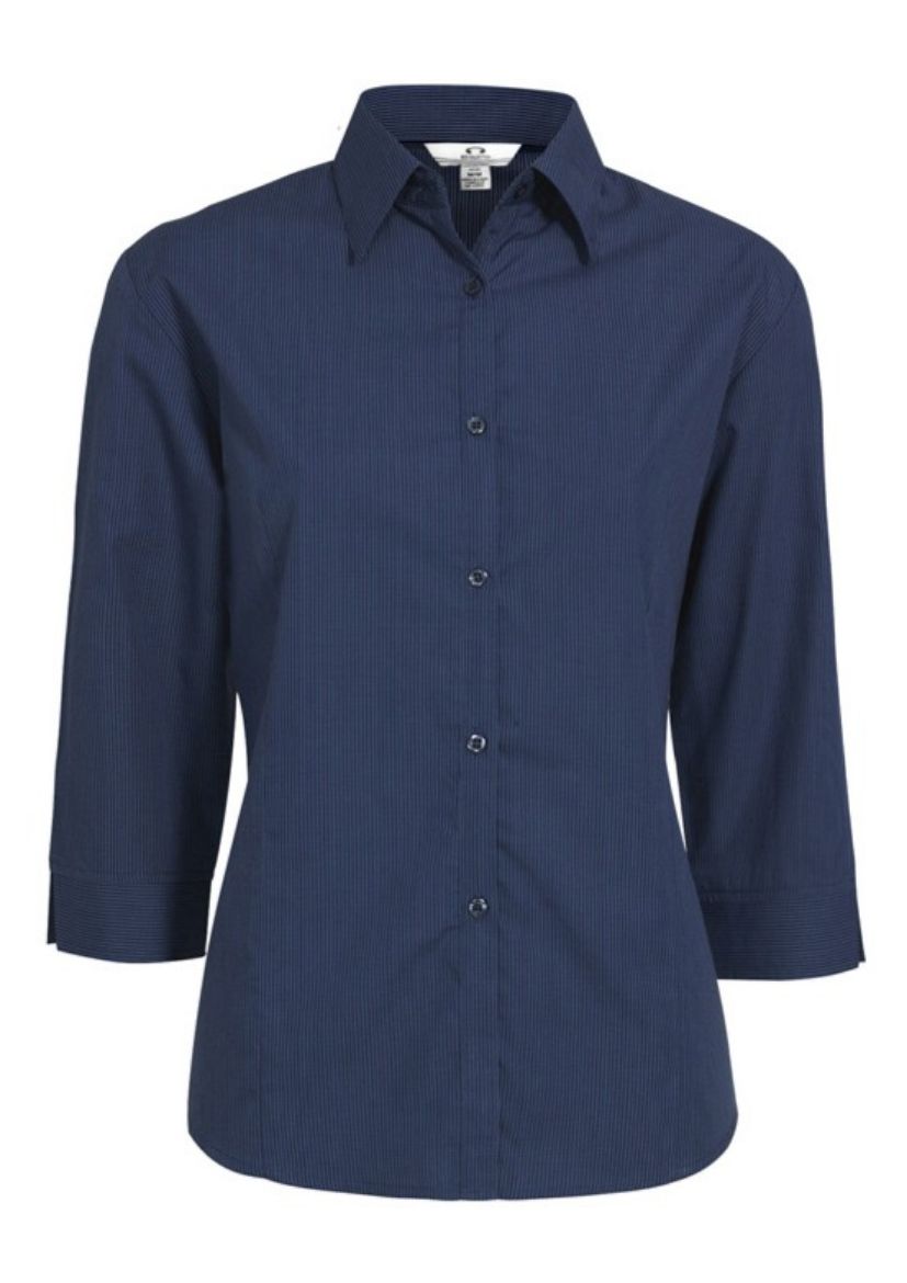 Picture of Biz Collection Ladies Micro Check 3/4 Sleeve Shirt