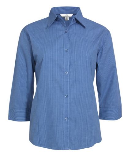 Picture of Biz Collection Ladies Micro Check 3/4 Sleeve Shirt