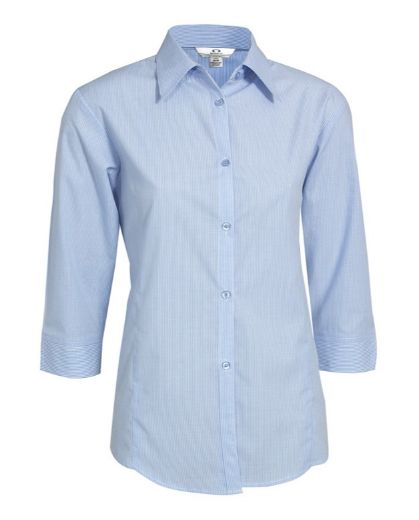 Picture of Biz Collection Ladies Micro Check 3/4 Sleeve Shirt