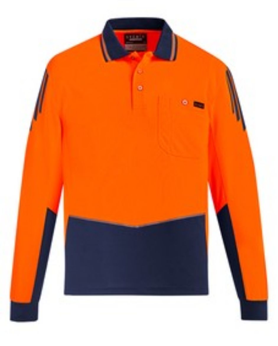 Picture of Mens Hi Vis Flux L/S Polo