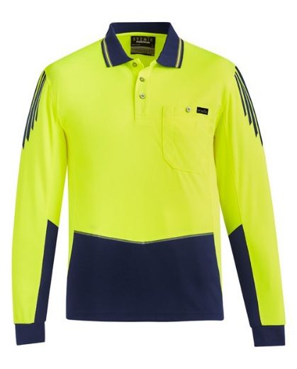 Picture of Mens Hi Vis Flux L/S Polo
