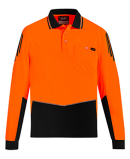 Picture of Mens Hi Vis Flux L/S Polo