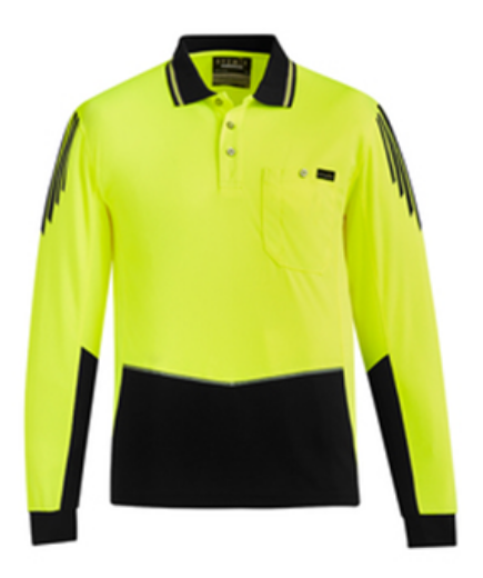 Picture of Mens Hi Vis Flux L/S Polo
