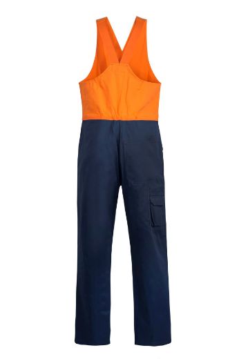 Picture of HI VIS TWO TONE COTTON DRILL ROUGHALL WITH ELASTIC STRAPS