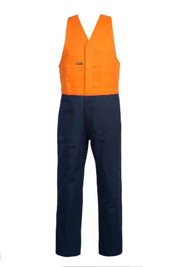 Picture of HI VIS TWO TONE COTTON DRILL ROUGHALL WITH ELASTIC STRAPS