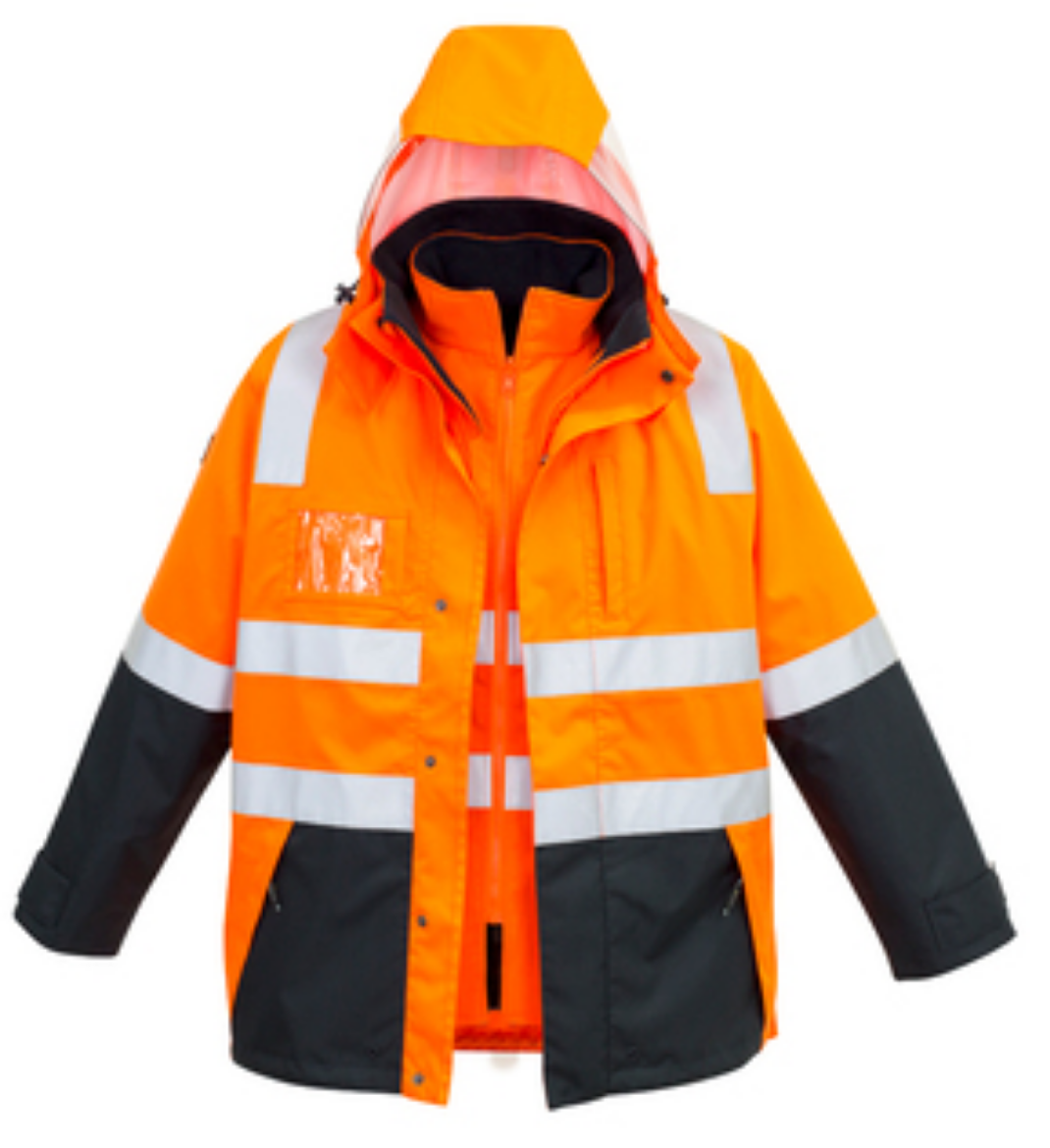 Picture of Syzmik Mens Hi Vis 4 in 1 Waterproof Jacket