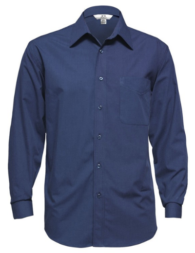 Picture of Biz Collection Micro Check Mens L/S Shirt 50% Polyester 50% Cotton