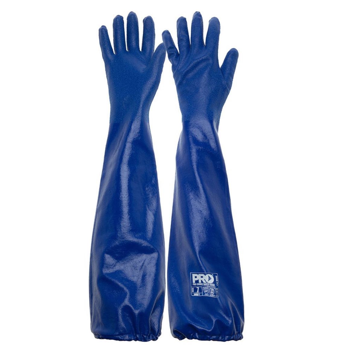 Picture of Blue Nitrile Extended Length Chemical Glove